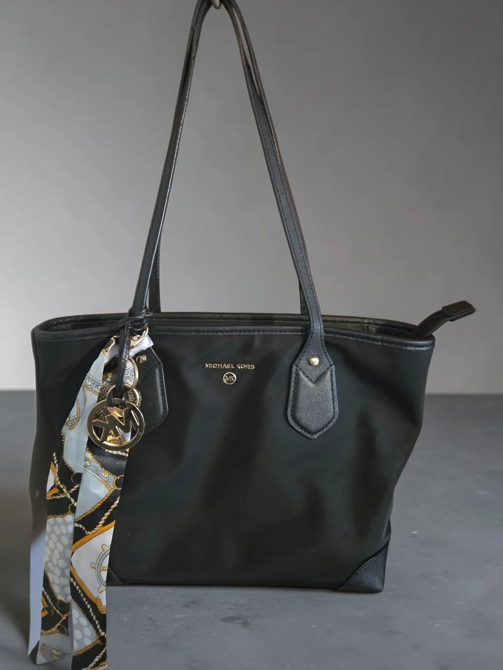 Michael Kors Black Tote Bag with  Charms PREOWNED